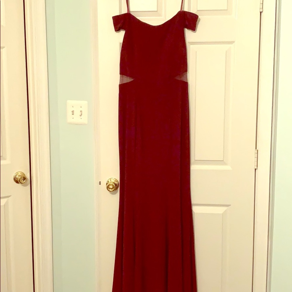 Formal Off the Shoulder Red Dress